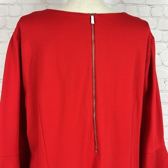 The Limited Collection Women’s Red Ponte Long Bell Sleeve Dress Plus Size 3X - Picture 5 of 10